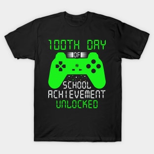 Video Gamer Student 100th Day Teacher 100 Days of School T-Shirt